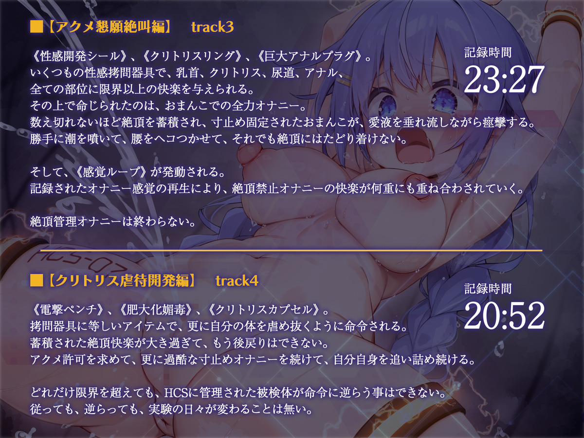 絶対服従プログラムⅡ 被検体07 ~絶頂禁止・強制オナニー耐久実験~